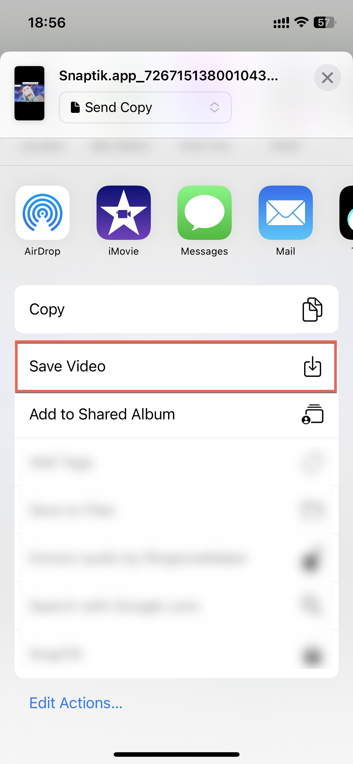 Save video to photos IOS